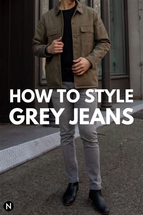 gray jeans style.